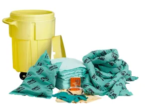 Brady SPC SKH-55W Hazwik 55 Gallon Chemical Mobile Wheeled Spill Kit