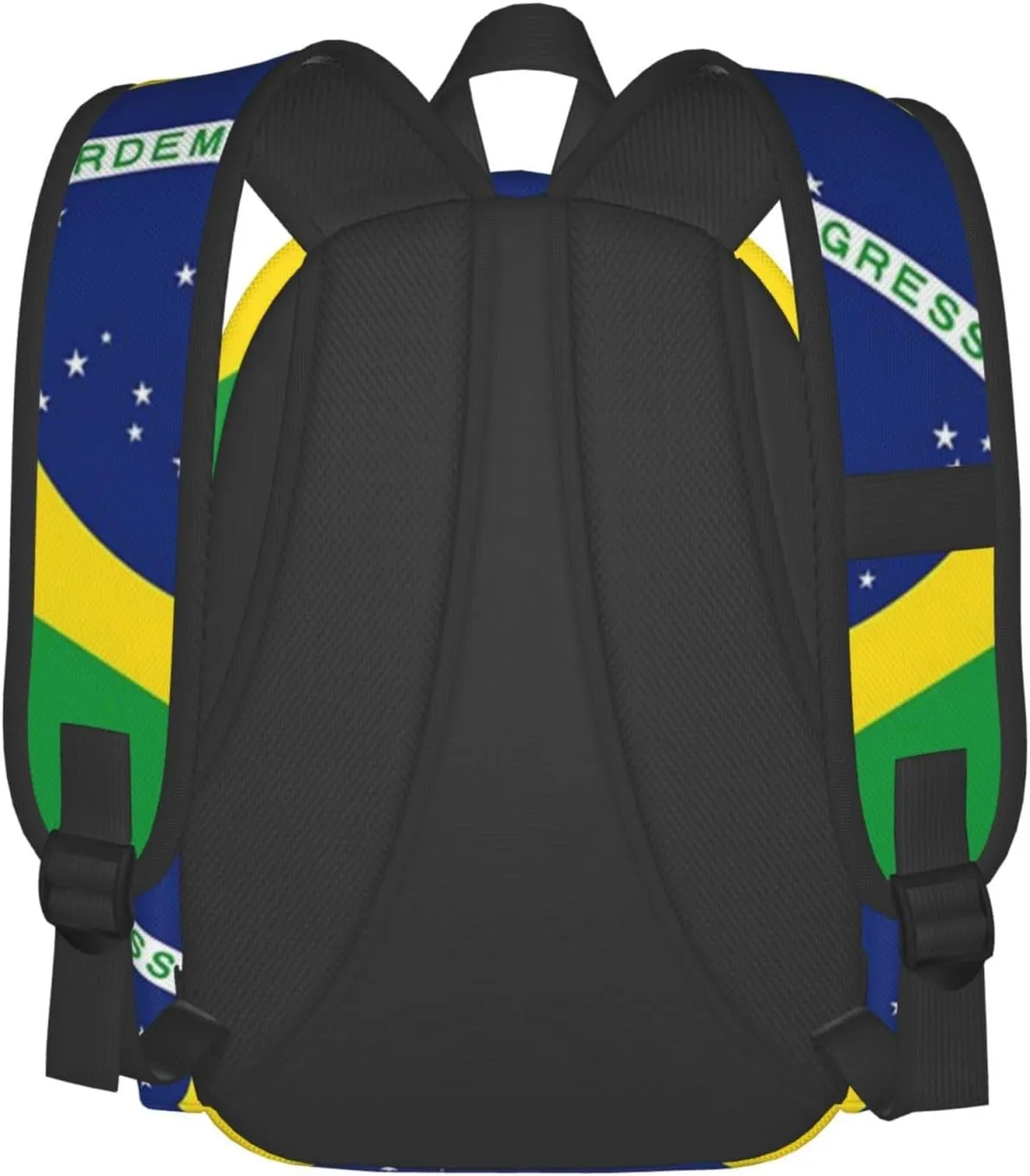 Brazil Flag Brazilian Backpack Double Shoulder Bag 15 Inch Laptop Bagpacks for Hiking Work Camping Travel