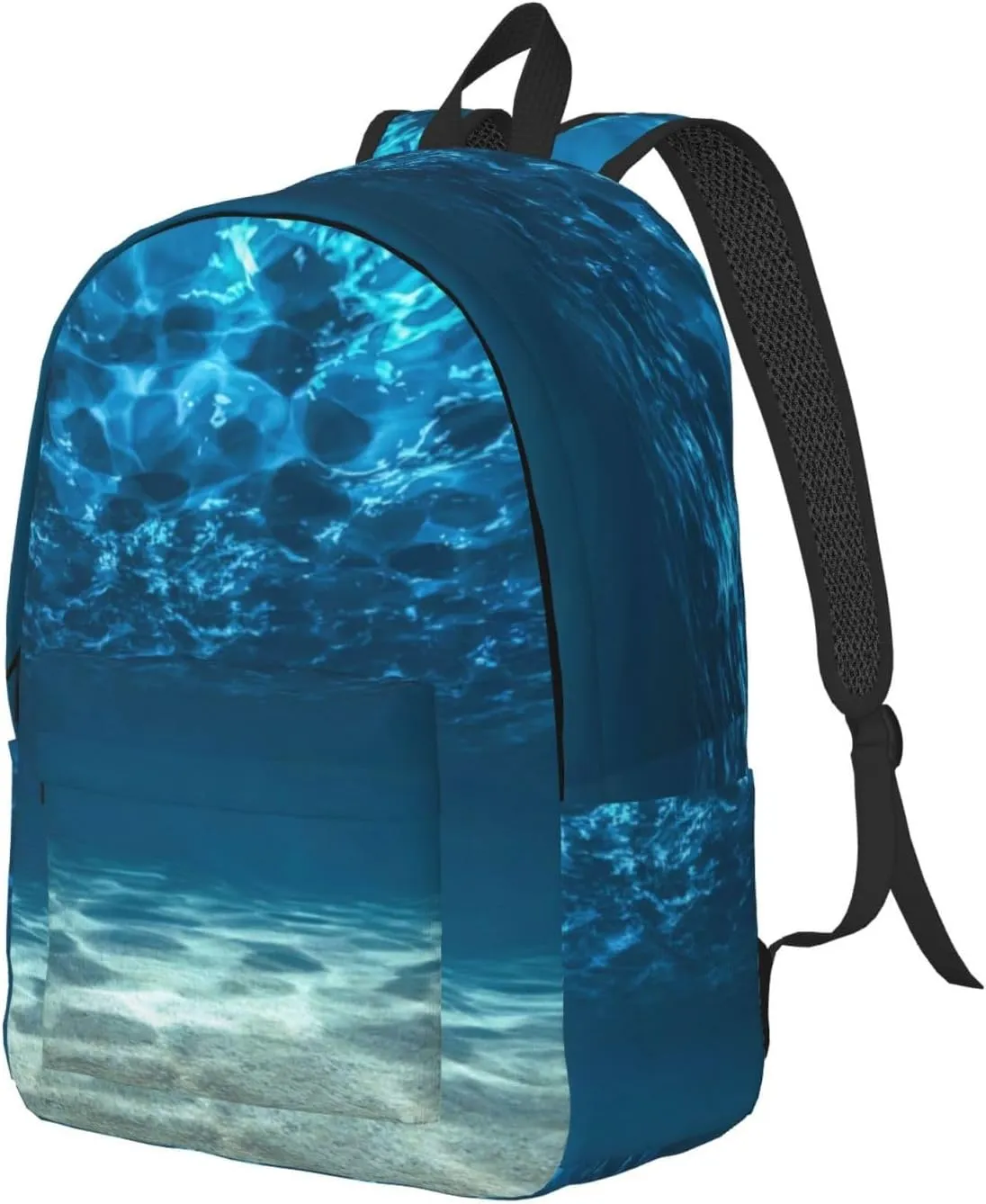 BREAUX Blue Ocean Sea Canvas Casual Lightweight Duffel Bag, Fashion Duffel Bag, Casual Daypack, Unisex Travel Backpack