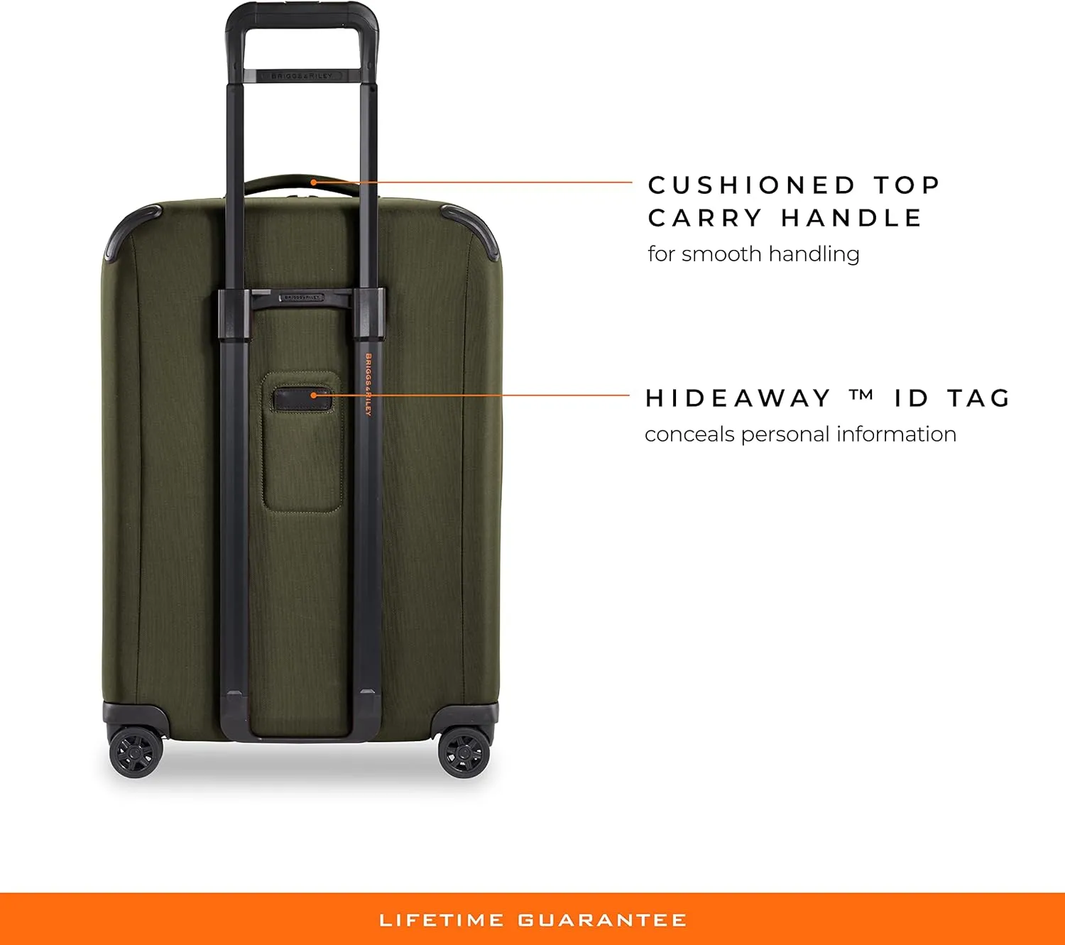 Briggs & Riley 26" Medium Expandable Spinner - Checked Luggage for Travel, Suitcases with Wheels, Softside Rolling Bag for Men & Women, Self-Repairing Zipper - ZDX Collection, Hunter
