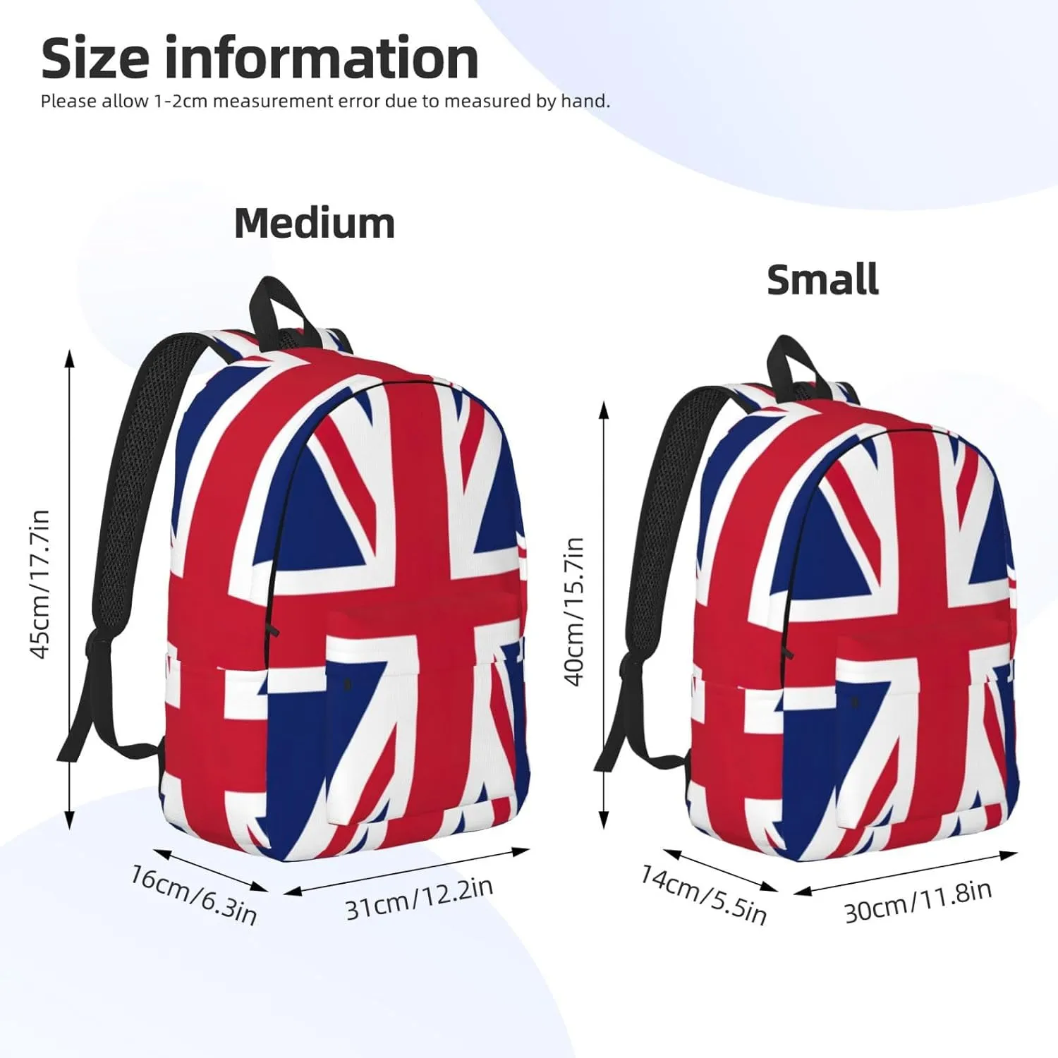 British flag print Large Laptop Backpack for Women, Work Business Backpacks College Bookbag for School