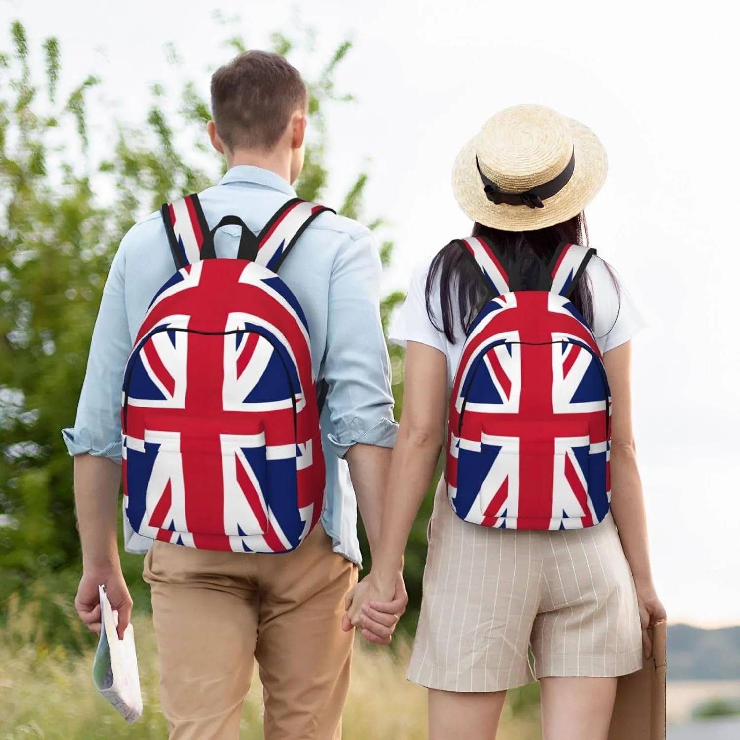 British flag print Large Laptop Backpack for Women, Work Business Backpacks College Bookbag for School