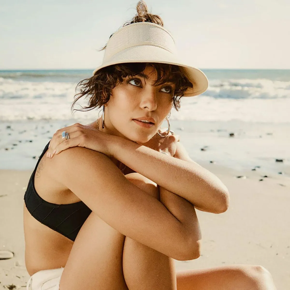 Brixton, Newport Straw Visor - Women's