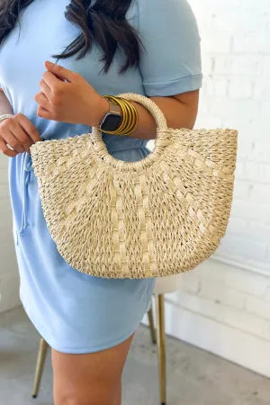 Brown Multi Straw Clutch