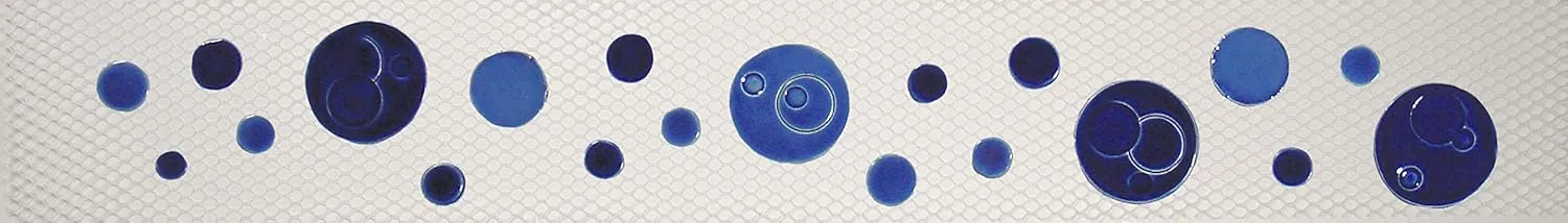 Bubbles Step Markers Ceramic Swimming Pool Mosaic (3" x 24", Blue)