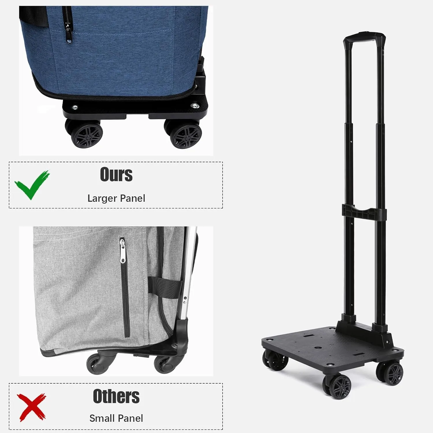 Bukere Garment Bag with Wheels, Rolling Travel Garment Duffle Bag with Shoes Compartment, Convertible 3 in 1 Suit Dress Bags for Men Women Business