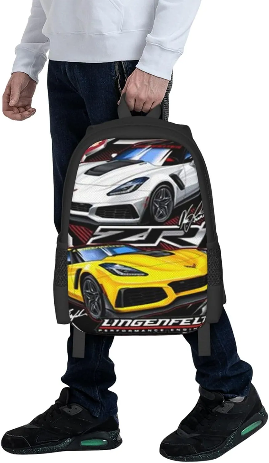 C-orvette Simple Large Capacity Backpack, The Whole Bag Design Is Stylish, Light, Casual And Simple Black