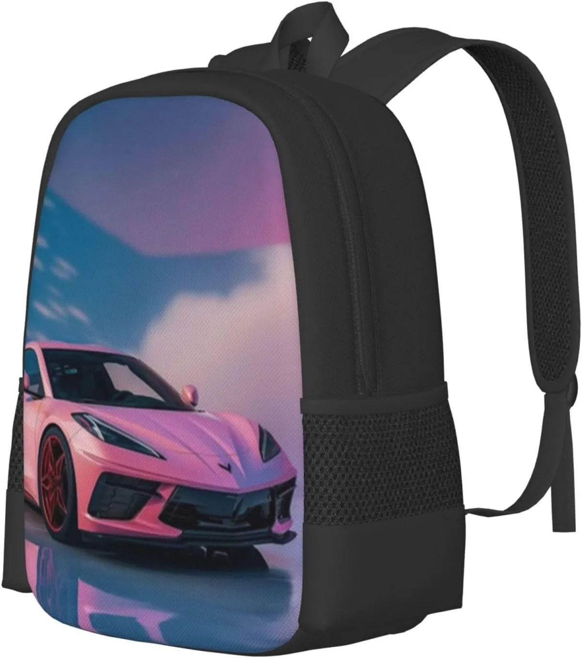 C-orvette Simple Large Capacity Backpack, The Whole Bag Design Is Stylish, Light, Casual And Simple Black