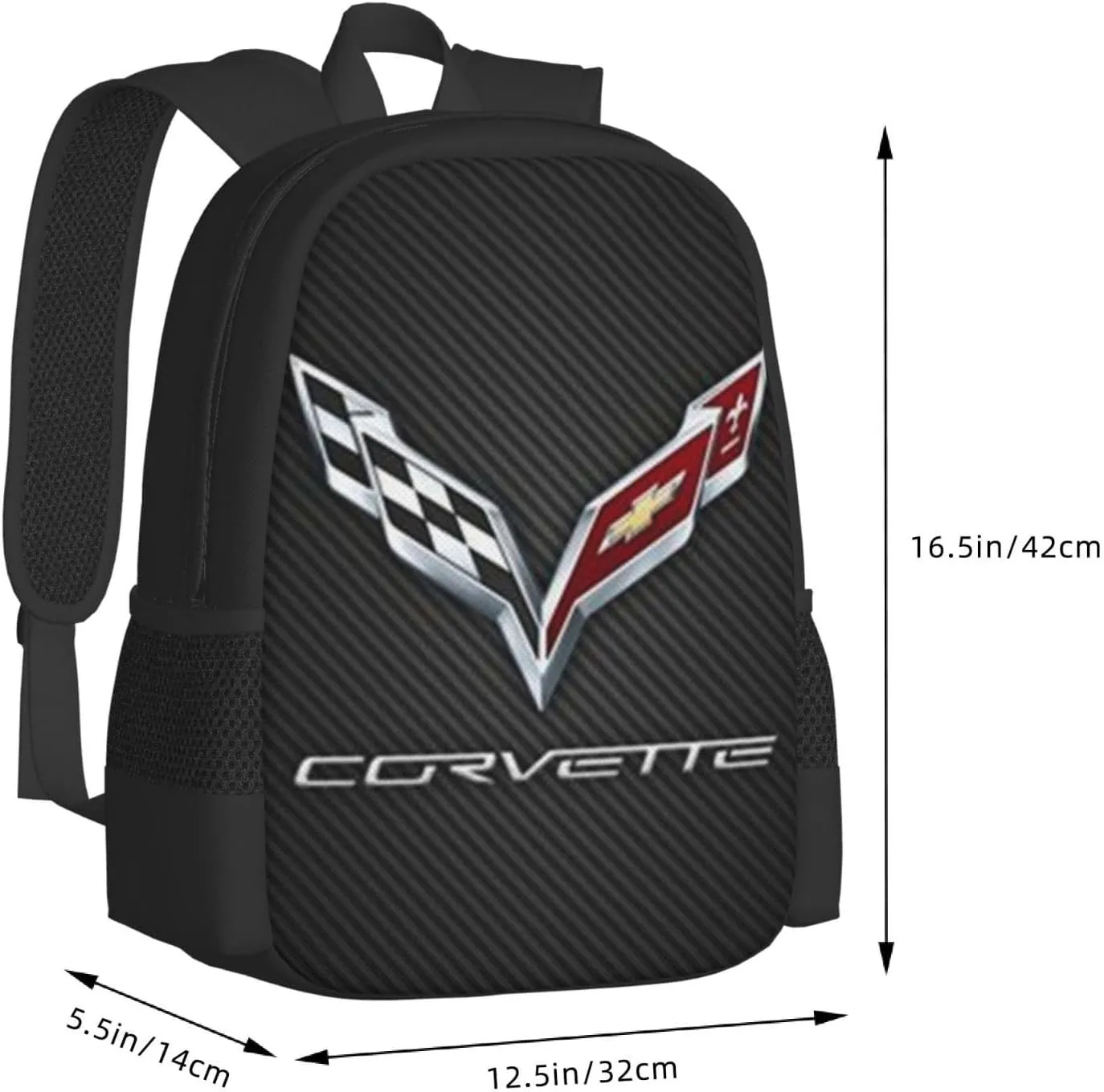 C-orvette Simple Large Capacity Backpack, The Whole Bag Design Is Stylish, Light, Casual And Simple Black