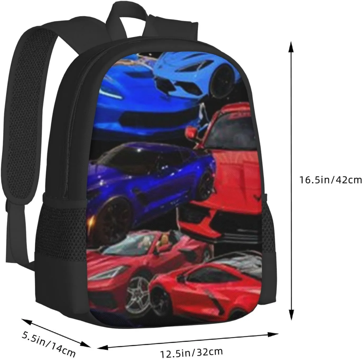 C-orvette Simple Large Capacity Backpack, The Whole Bag Design Is Stylish, Light, Casual And Simple Black