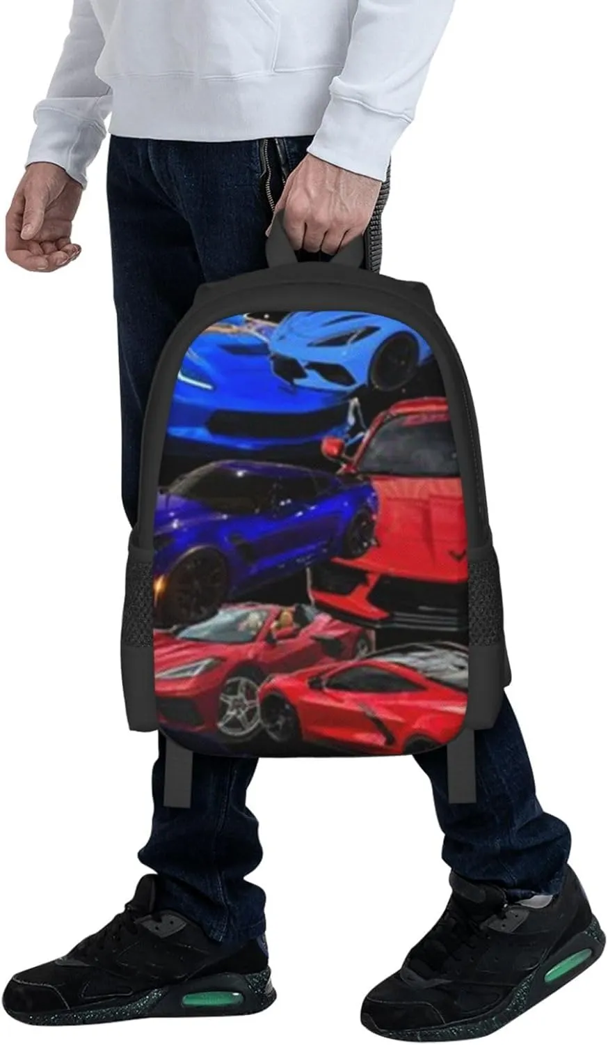 C-orvette Simple Large Capacity Backpack, The Whole Bag Design Is Stylish, Light, Casual And Simple Black