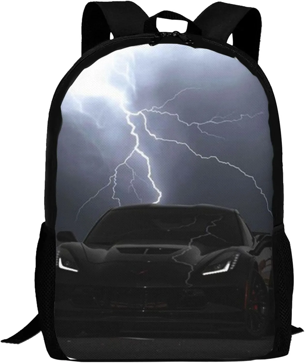 C-orvette Simple Large Capacity Backpack, The Whole Bag Design Is Stylish, Light, Casual And Simple Black