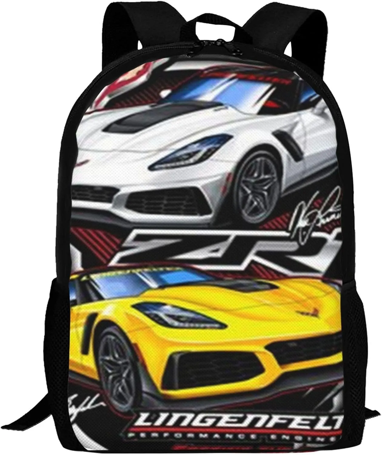 C-orvette Simple Large Capacity Backpack, The Whole Bag Design Is Stylish, Light, Casual And Simple Black