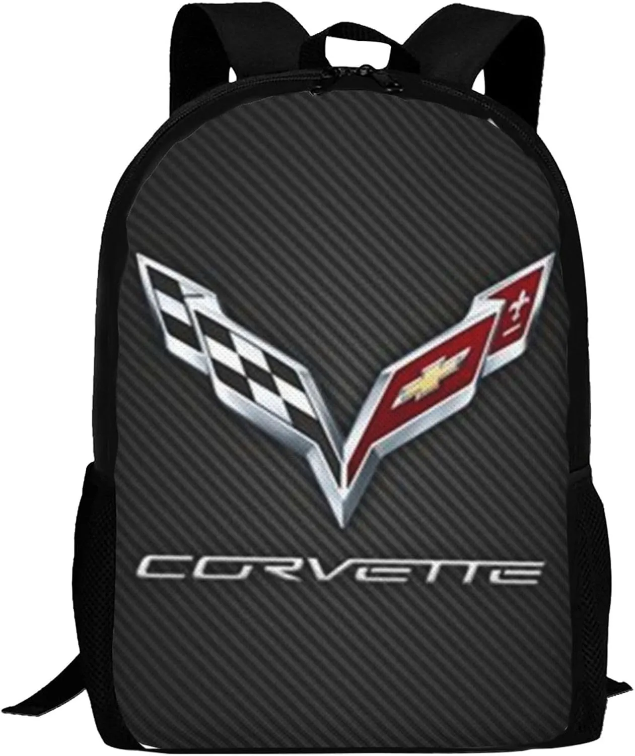 C-orvette Simple Large Capacity Backpack, The Whole Bag Design Is Stylish, Light, Casual And Simple Black