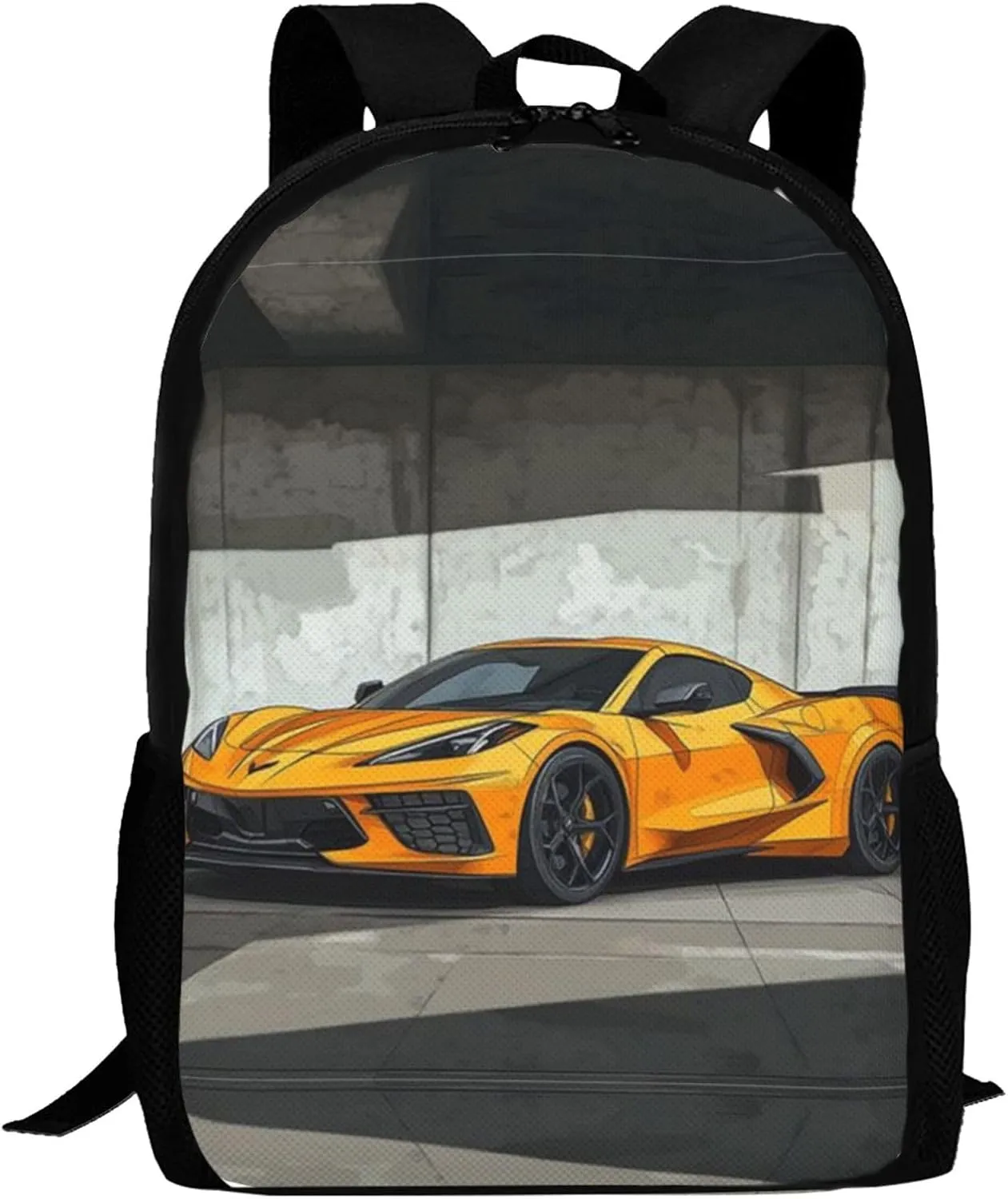 C-orvette Simple Large Capacity Backpack, The Whole Bag Design Is Stylish, Light, Casual And Simple Black