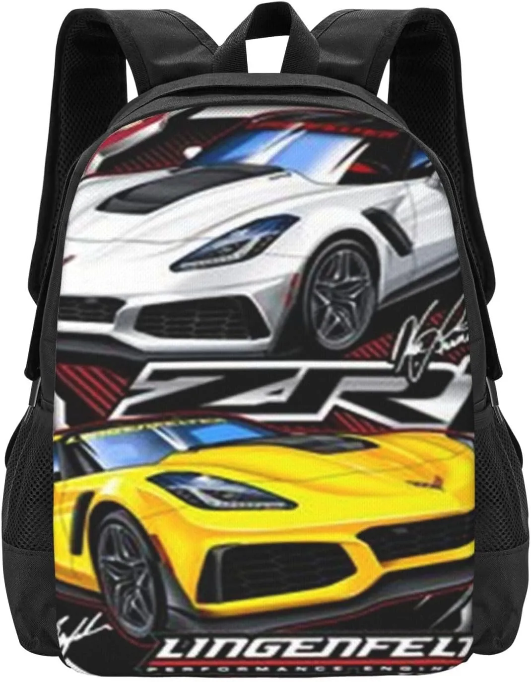 C-orvette Simple Large Capacity Backpack, The Whole Bag Design Is Stylish, Light, Casual And Simple Black