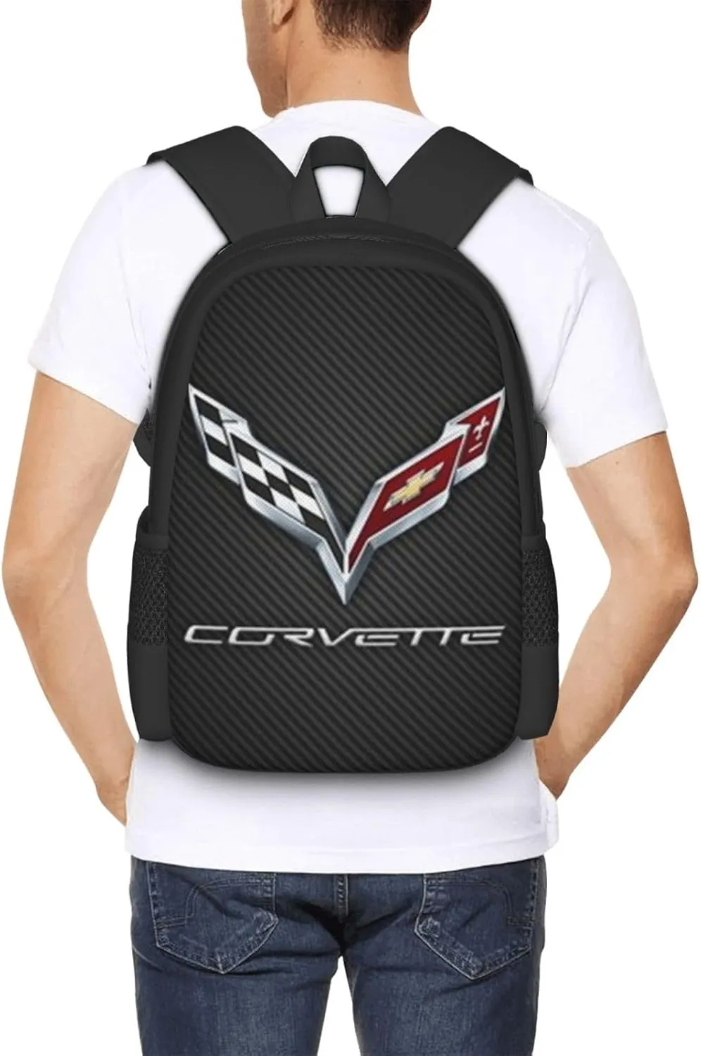 C-orvette Simple Large Capacity Backpack, The Whole Bag Design Is Stylish, Light, Casual And Simple Black