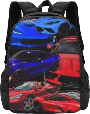 C-orvette Simple Large Capacity Backpack, The Whole Bag Design Is Stylish, Light, Casual And Simple Black