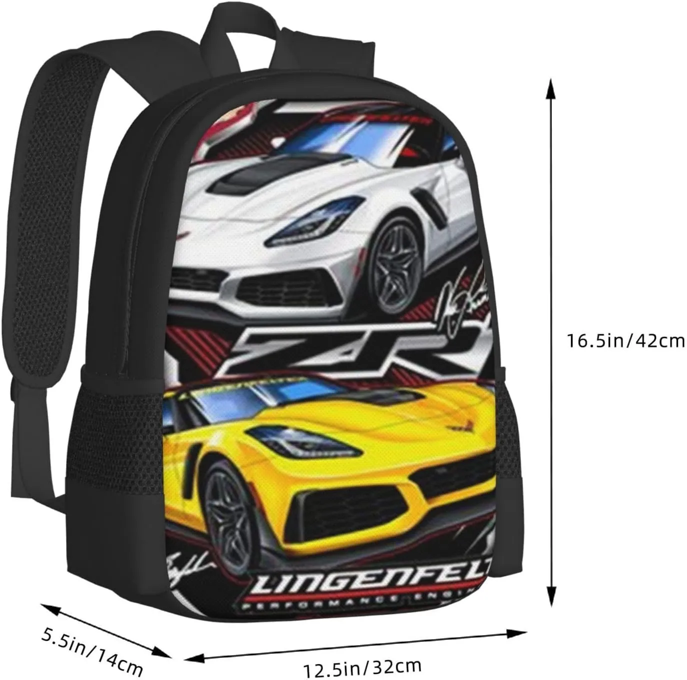 C-orvette Simple Large Capacity Backpack, The Whole Bag Design Is Stylish, Light, Casual And Simple Black