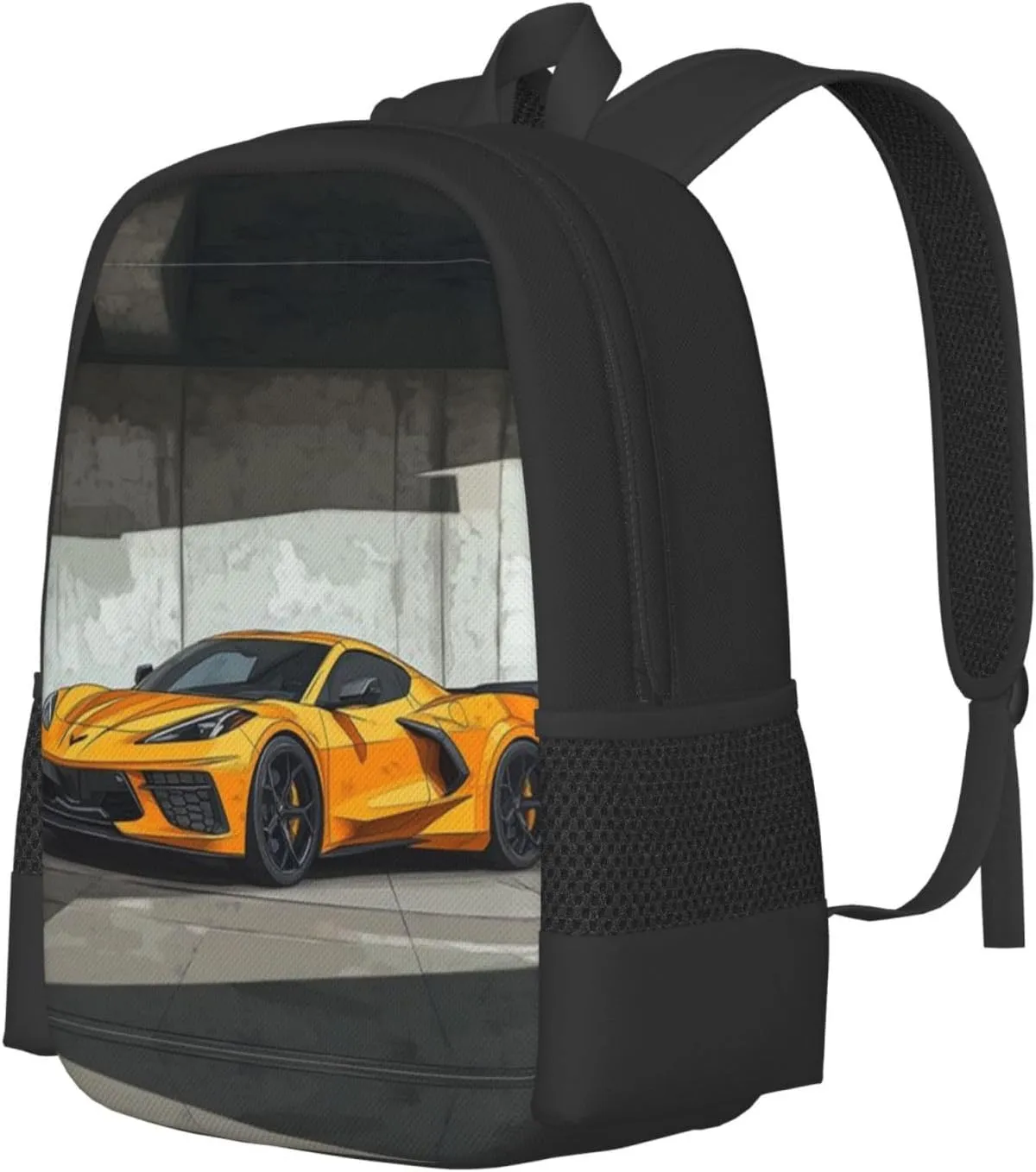 C-orvette Simple Large Capacity Backpack, The Whole Bag Design Is Stylish, Light, Casual And Simple Black