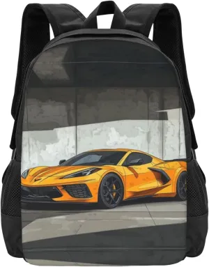 C-orvette Simple Large Capacity Backpack, The Whole Bag Design Is Stylish, Light, Casual And Simple Black
