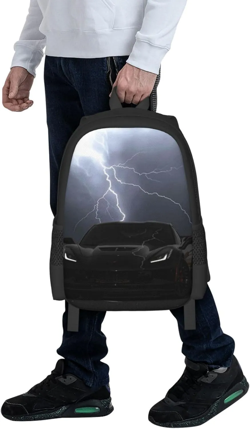 C-orvette Simple Large Capacity Backpack, The Whole Bag Design Is Stylish, Light, Casual And Simple Black