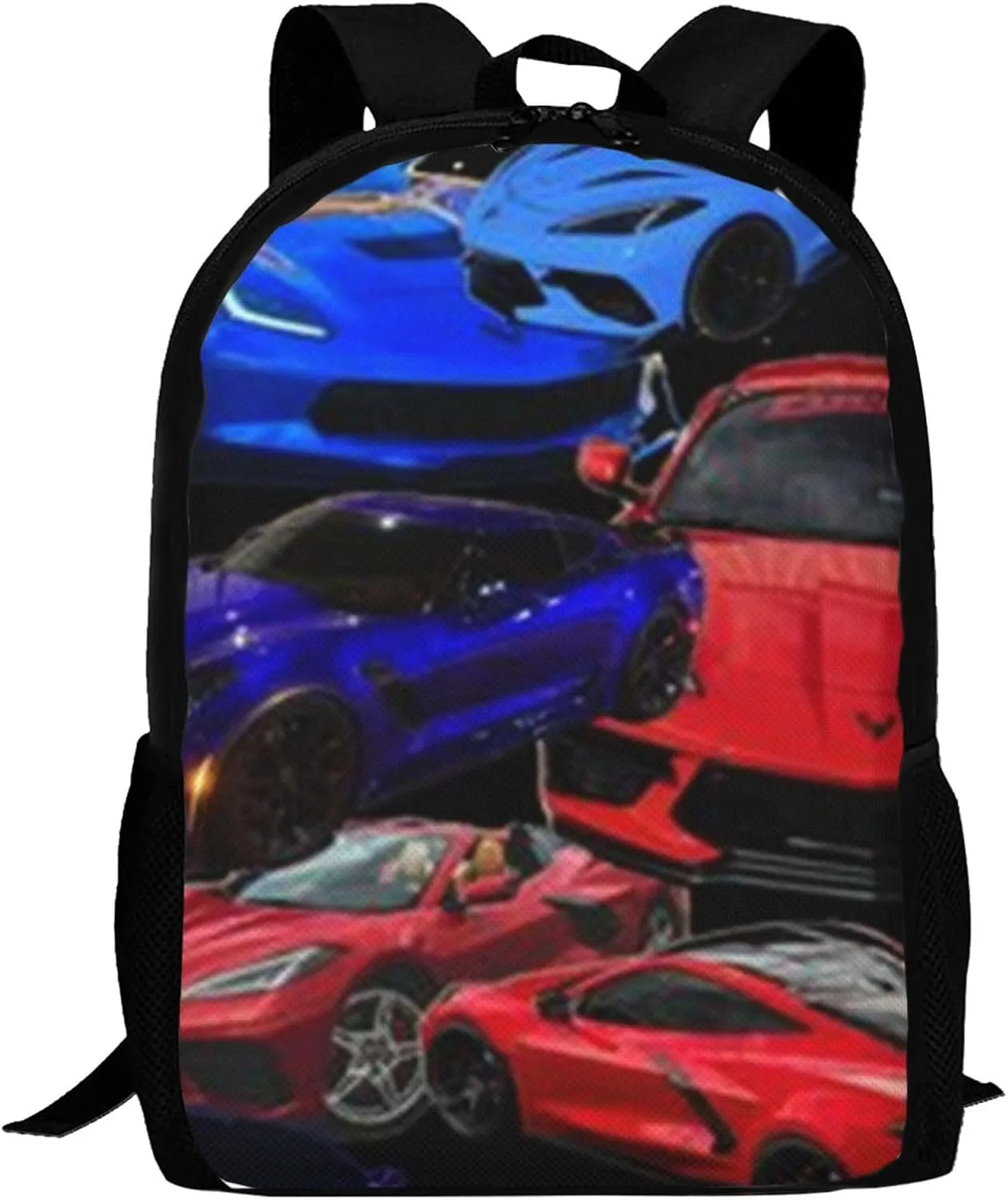 C-orvette Simple Large Capacity Backpack, The Whole Bag Design Is Stylish, Light, Casual And Simple Black