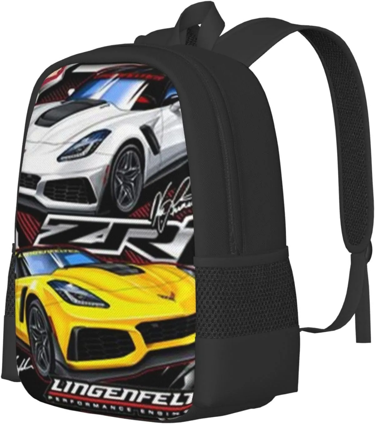 C-orvette Simple Large Capacity Backpack, The Whole Bag Design Is Stylish, Light, Casual And Simple Black