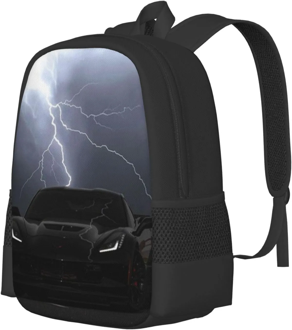 C-orvette Simple Large Capacity Backpack, The Whole Bag Design Is Stylish, Light, Casual And Simple Black
