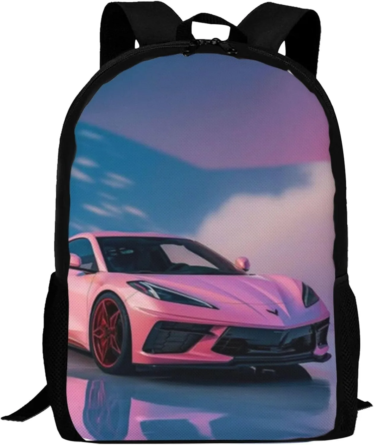 C-orvette Simple Large Capacity Backpack, The Whole Bag Design Is Stylish, Light, Casual And Simple Black