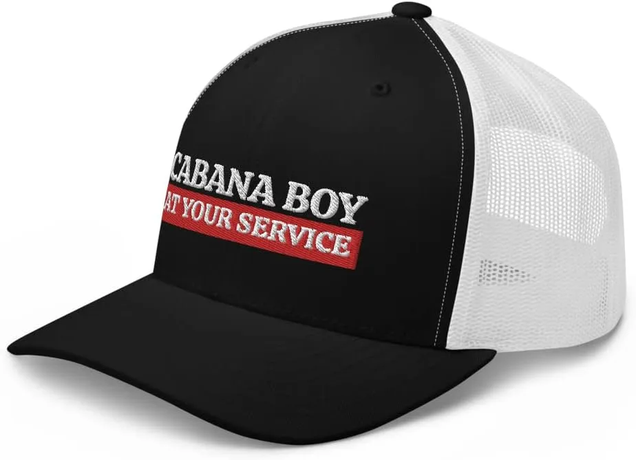Cabana Boy Hat - at Your Service, Pool Boy Gift, My Cabana Boy, Outdoors Beach, Trucker Cap Mesh Hat Mens