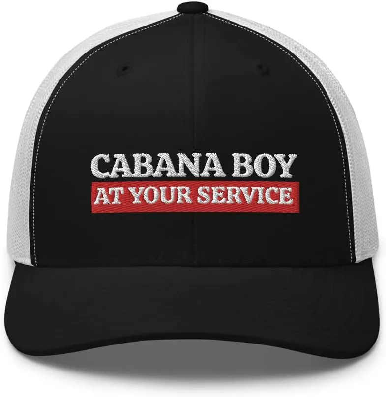 Cabana Boy Hat - at Your Service, Pool Boy Gift, My Cabana Boy, Outdoors Beach, Trucker Cap Mesh Hat Mens
