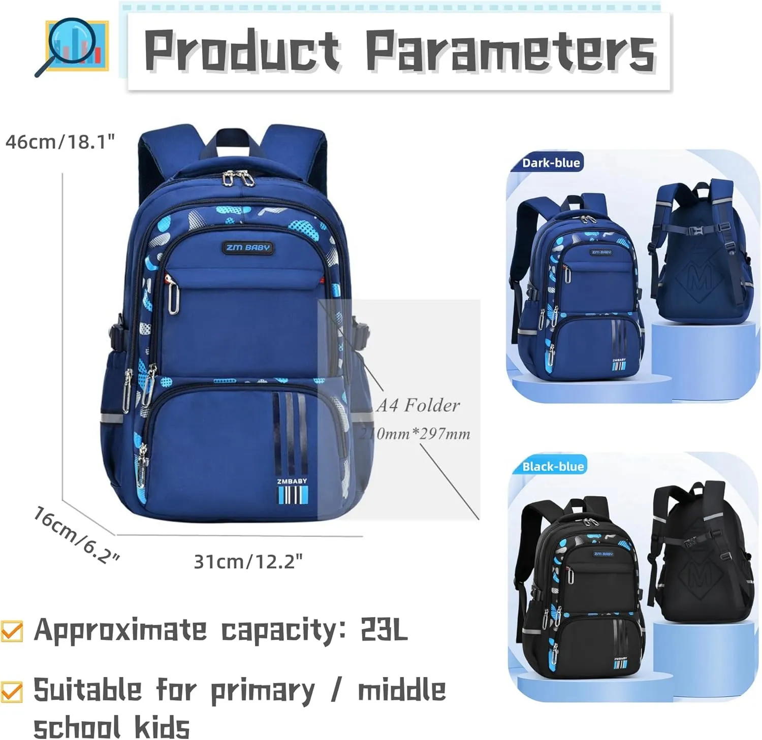Camo Backpacks for Boys Middle School Elementary, Camouflage School Bags Bookbags Kids Back Packs for Teens Boys