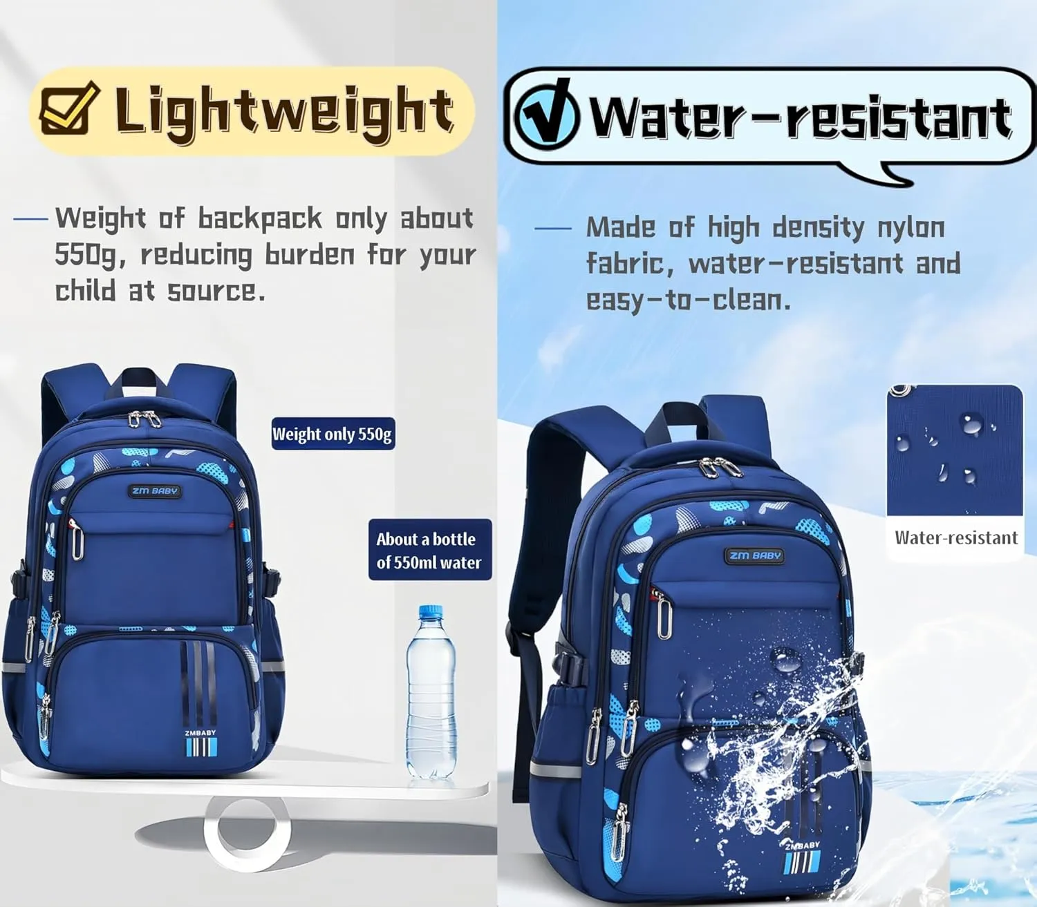 Camo Backpacks for Boys Middle School Elementary, Camouflage School Bags Bookbags Kids Back Packs for Teens Boys