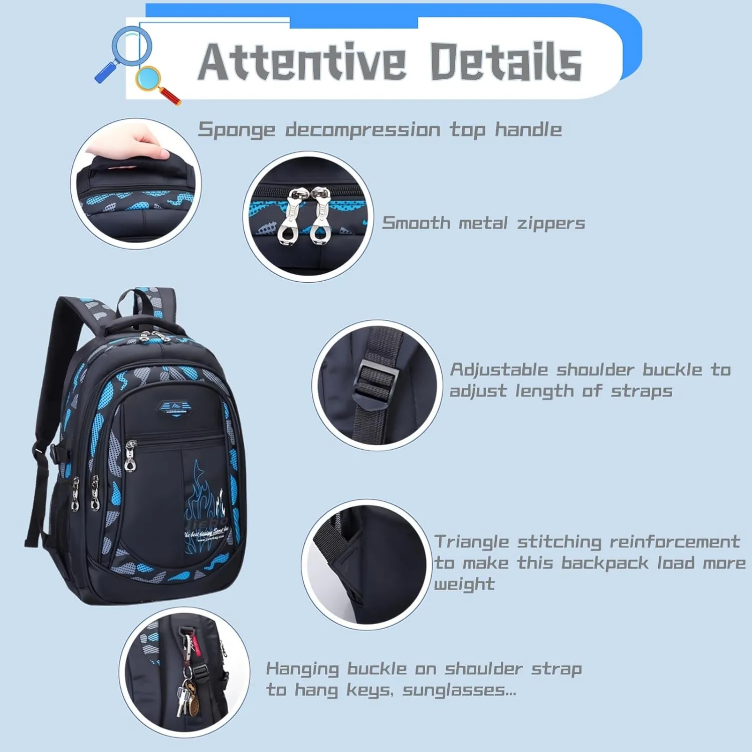 Camo Boys Backpacks for Middle School Elementary, Camo Bookbags for Teens Boys, Camouflage School Bags for Boys