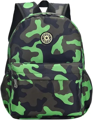 Camo Prints Toddler Kids Boys Backpacks, Camouflage Preschool Kindergarten Bookbags Back Packs Daycare Bags