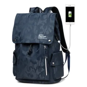 Camouflage Backpack With Usb Port