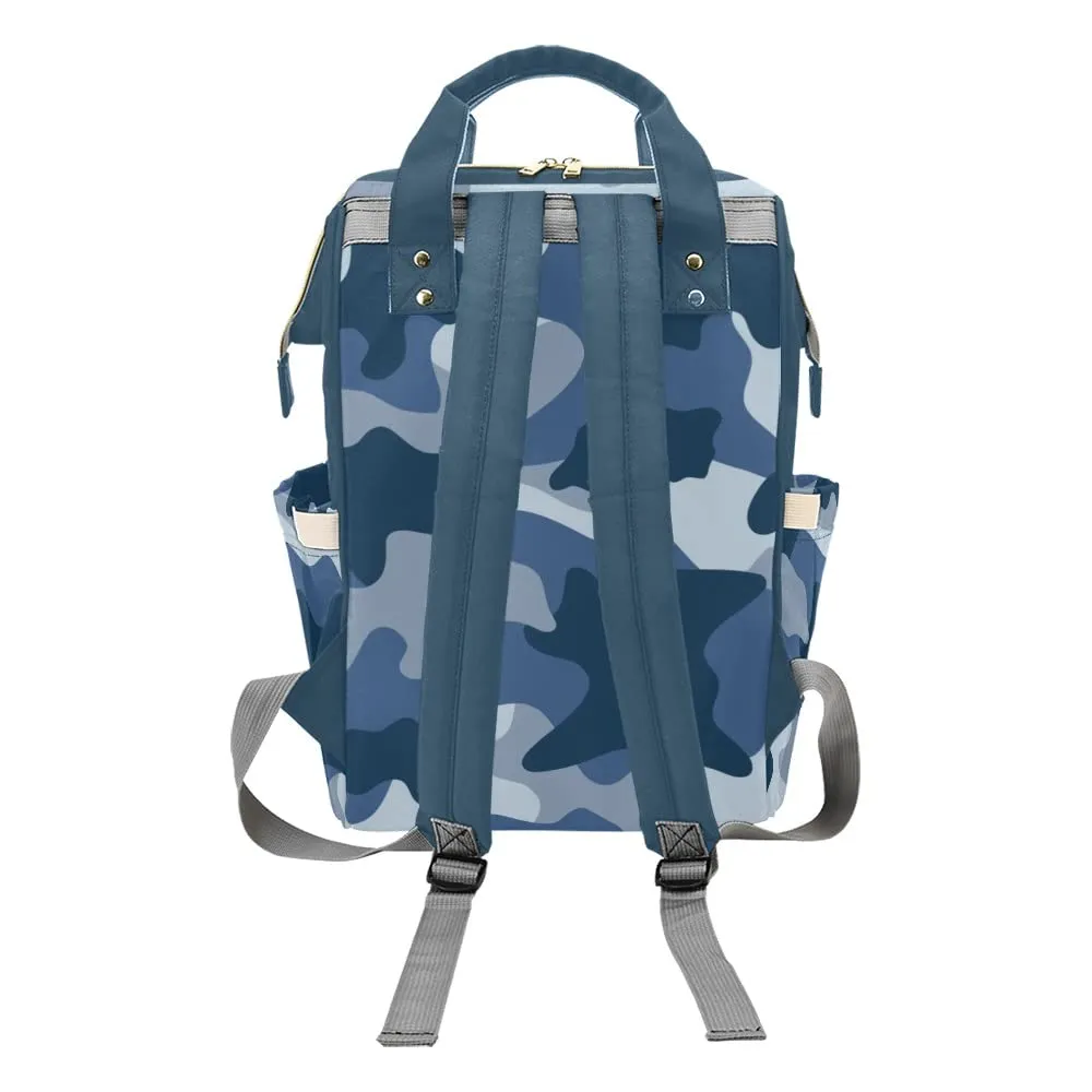 Camouflage Blue Army Diaper Bags Backpack with Name Personalized Baby Bag Nursing Nappy Bag Travel Tote Bag Gifts