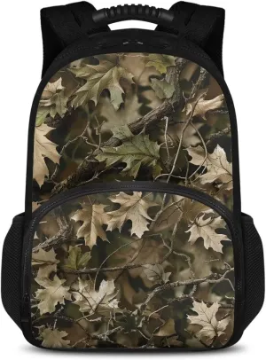 Camouflage Forest Lunch Box Backpack for Women Men Insulated Cooler Backpack Lunch Bag Soft Backpack With Cooler Compartment 17inch Casual Daypack Camo Laptop Bags College Bookbag