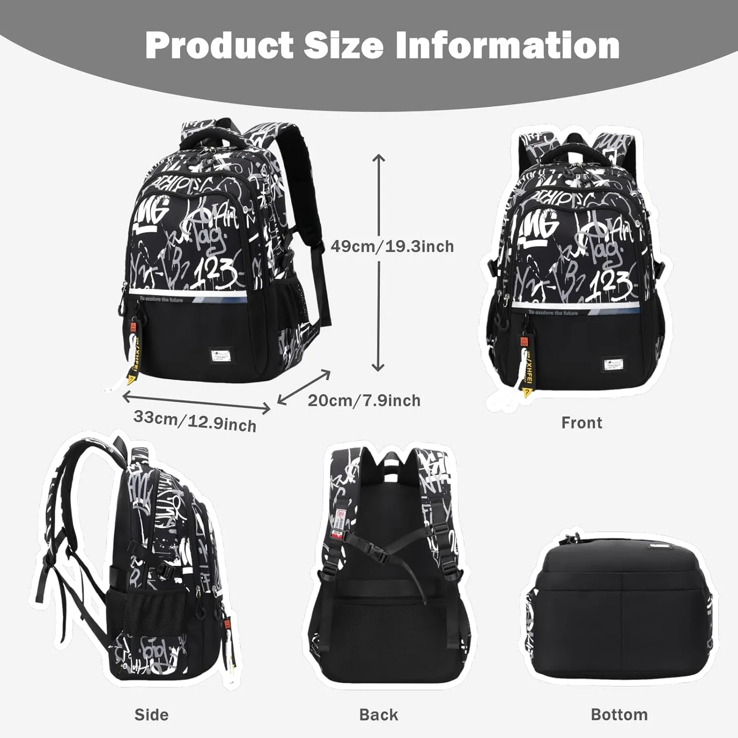 Camouflage Kids School Backpack for Boys Camo Casual Bookbags Elementary Middle School Bag Teens Travel Backpack