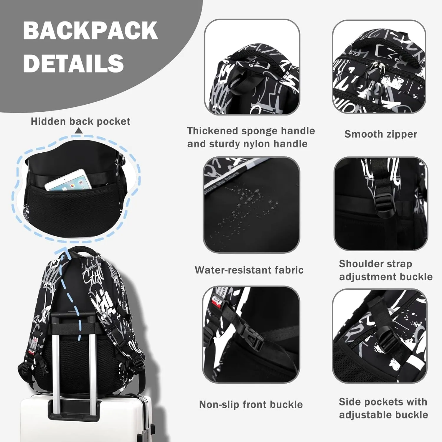 Camouflage Kids School Backpack for Boys Camo Casual Bookbags Elementary Middle School Bag Teens Travel Backpack