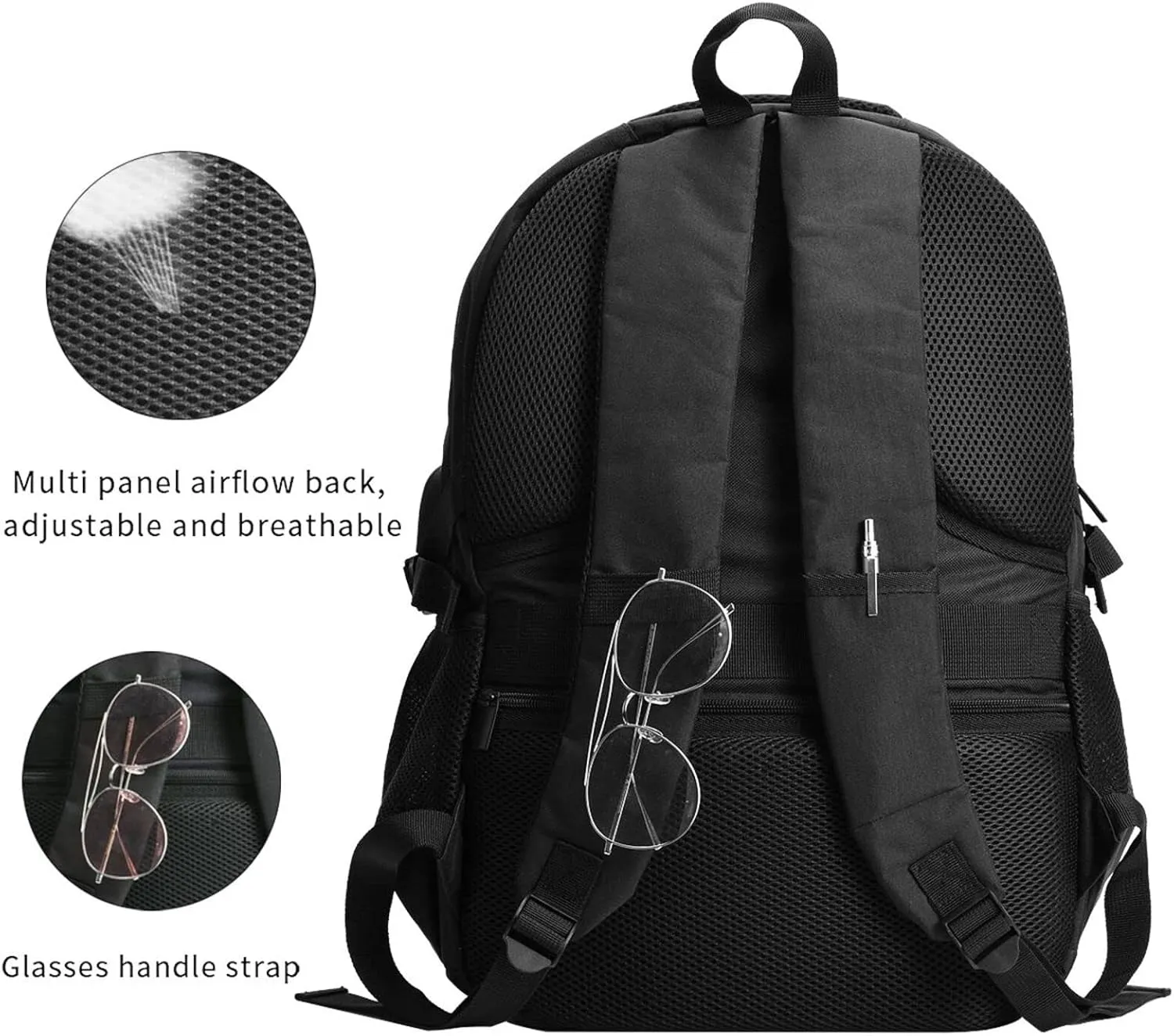 Camouflage Ukrainian Trident Flag Casual Travel Backpacks Hiking Camping Backpack Large Outdoor Sport Daypack Laptop Rucksack Climbing Working Bags with USB Port