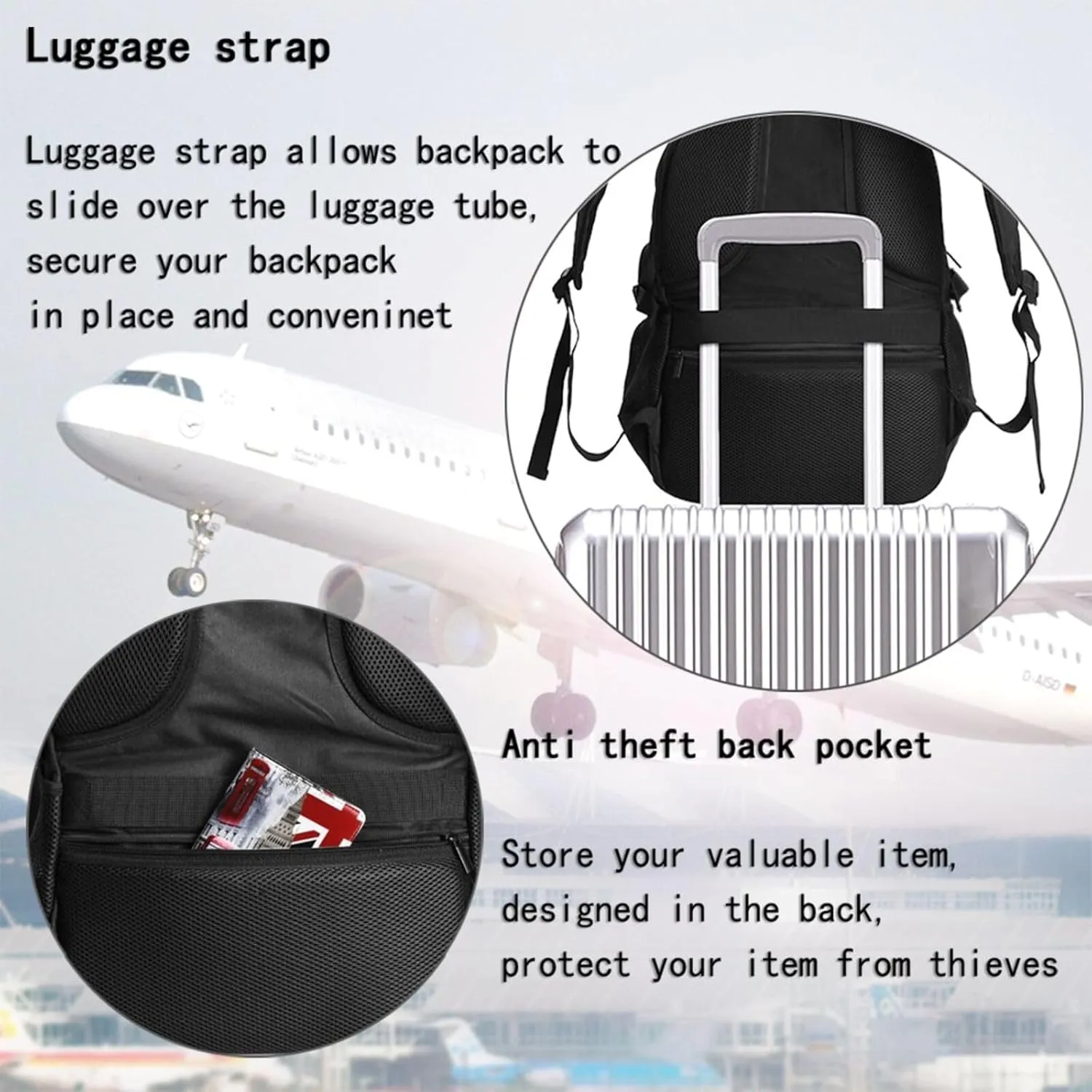 Camouflage Ukrainian Trident Flag Casual Travel Backpacks Hiking Camping Backpack Large Outdoor Sport Daypack Laptop Rucksack Climbing Working Bags with USB Port