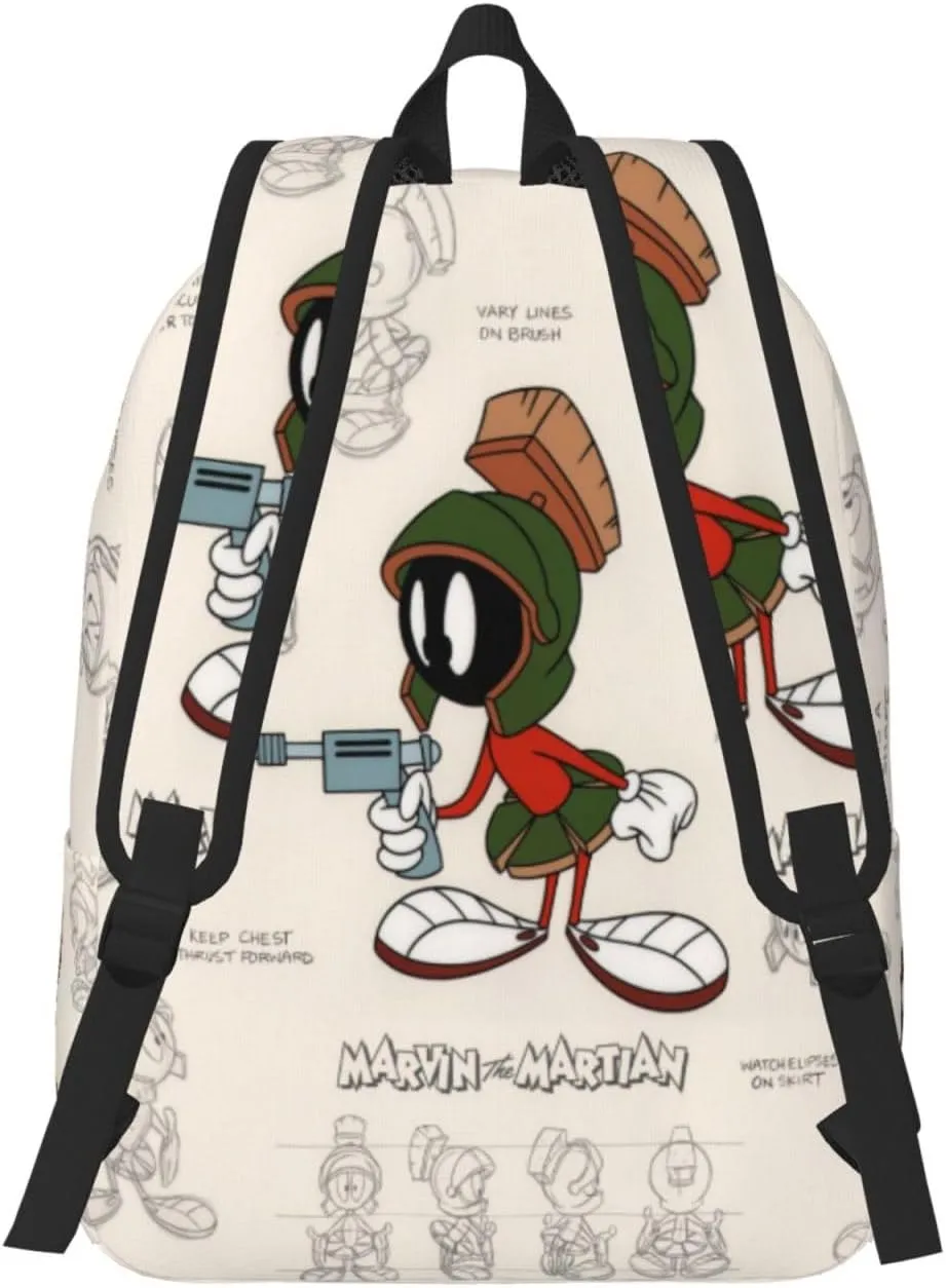 Canvas Backpacks Marvin Anime The Martian Laptop Backpack Unisex Multipurpose Double Shoulder Bag for Camping Travle Work Hiking Gifts