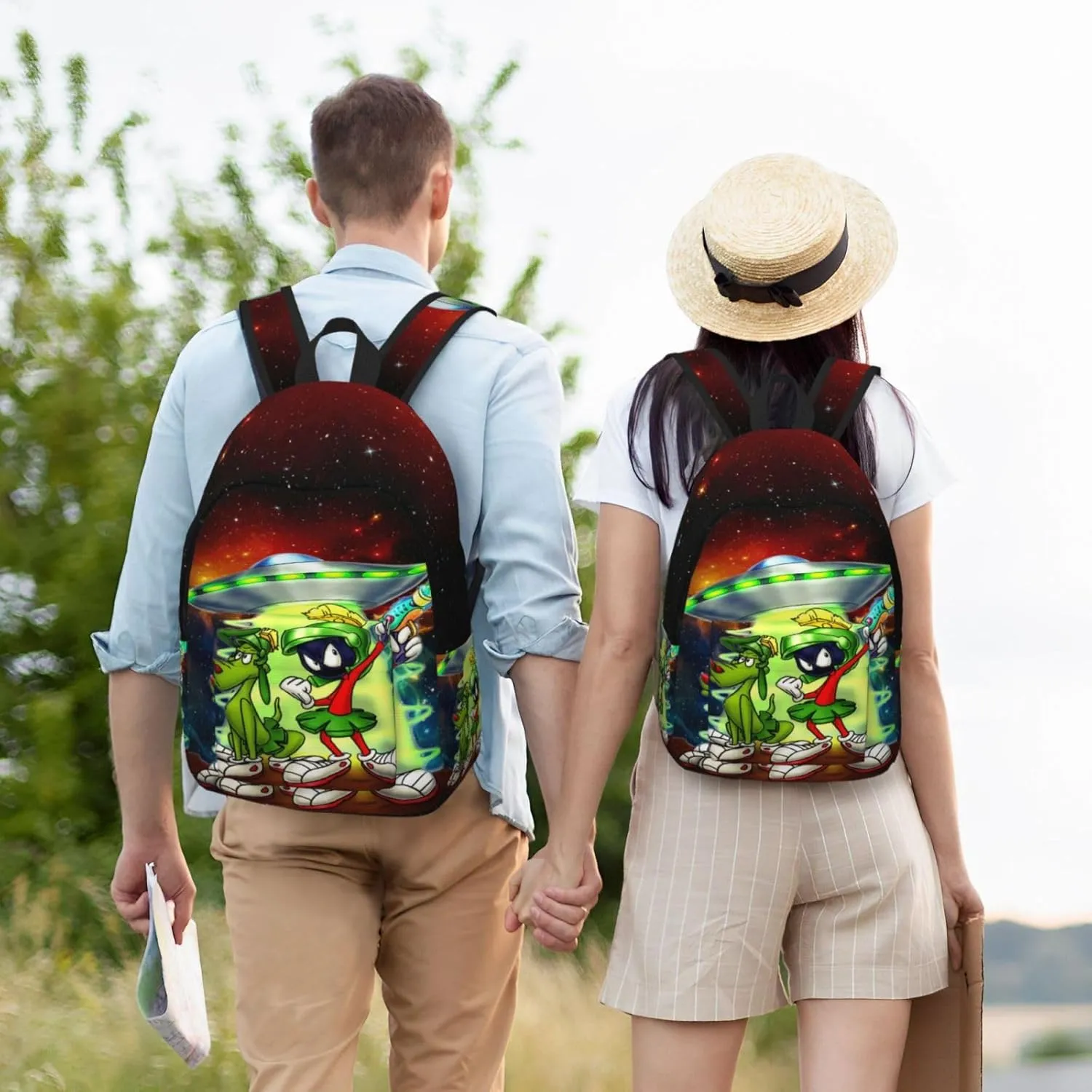 Canvas Backpacks Marvin Anime The Martian Laptop Backpack Unisex Multipurpose Double Shoulder Bag for Camping Travle Work Hiking Gifts