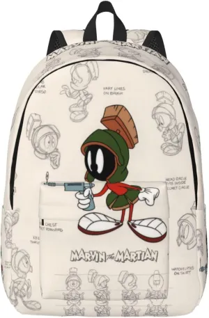 Canvas Backpacks Marvin Anime The Martian Laptop Backpack Unisex Multipurpose Double Shoulder Bag for Camping Travle Work Hiking Gifts