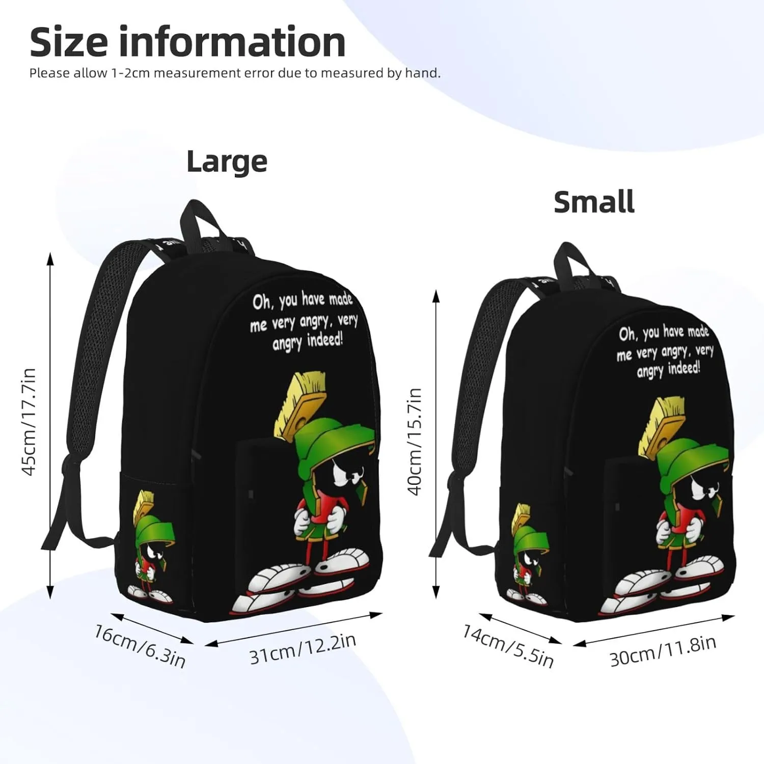 Canvas Backpacks Marvin Anime The Martian Laptop Backpack Unisex Multipurpose Double Shoulder Bag for Camping Travle Work Hiking Gifts