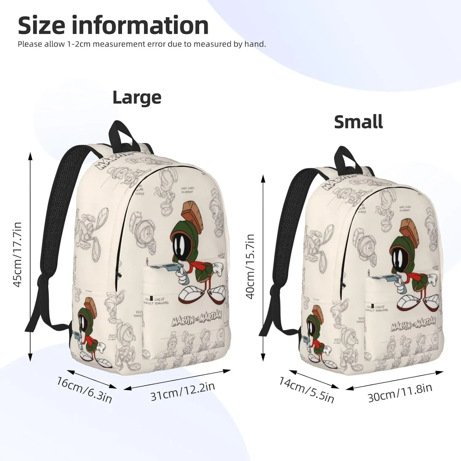 Canvas Backpacks Marvin Anime The Martian Laptop Backpack Unisex Multipurpose Double Shoulder Bag for Camping Travle Work Hiking Gifts