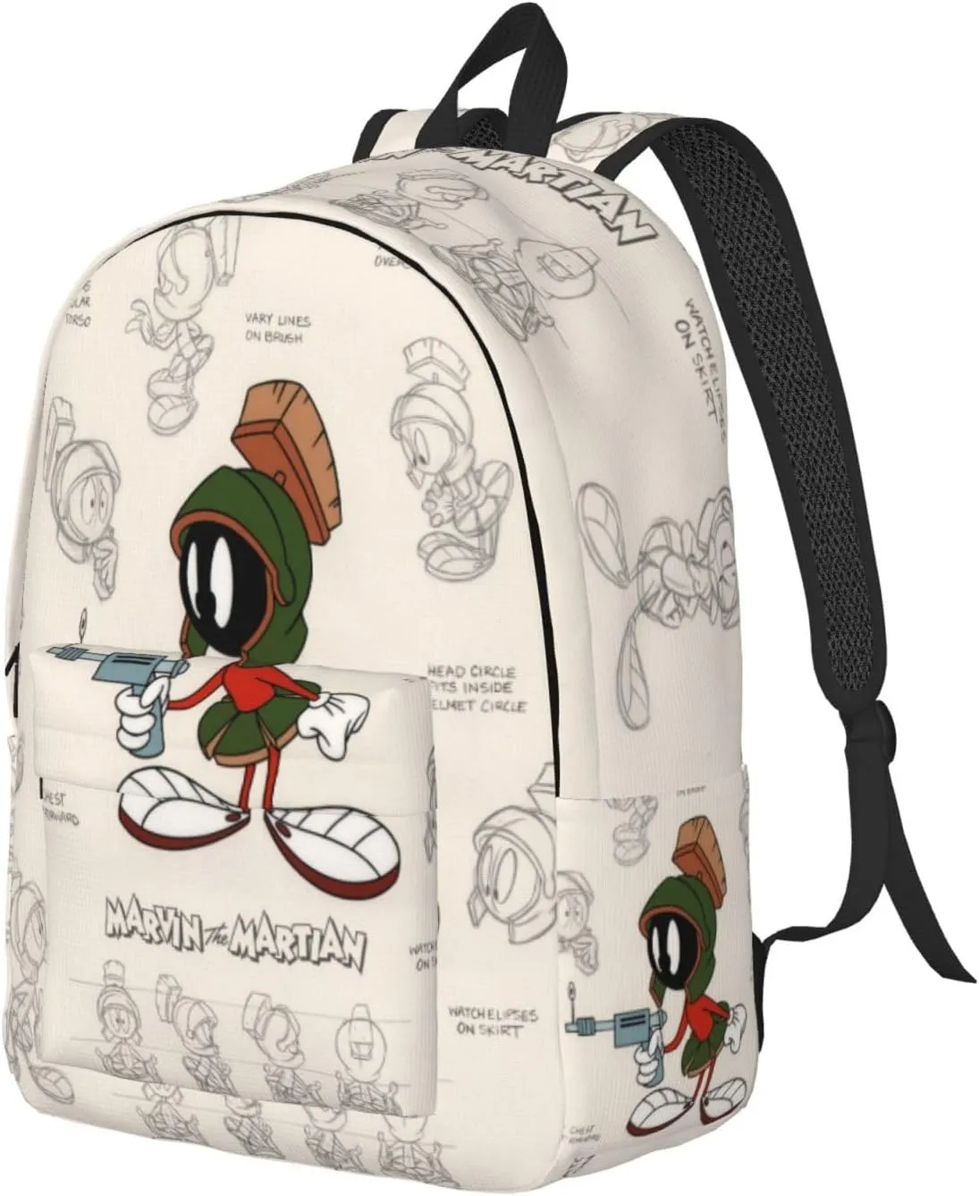 Canvas Backpacks Marvin Anime The Martian Laptop Backpack Unisex Multipurpose Double Shoulder Bag for Camping Travle Work Hiking Gifts