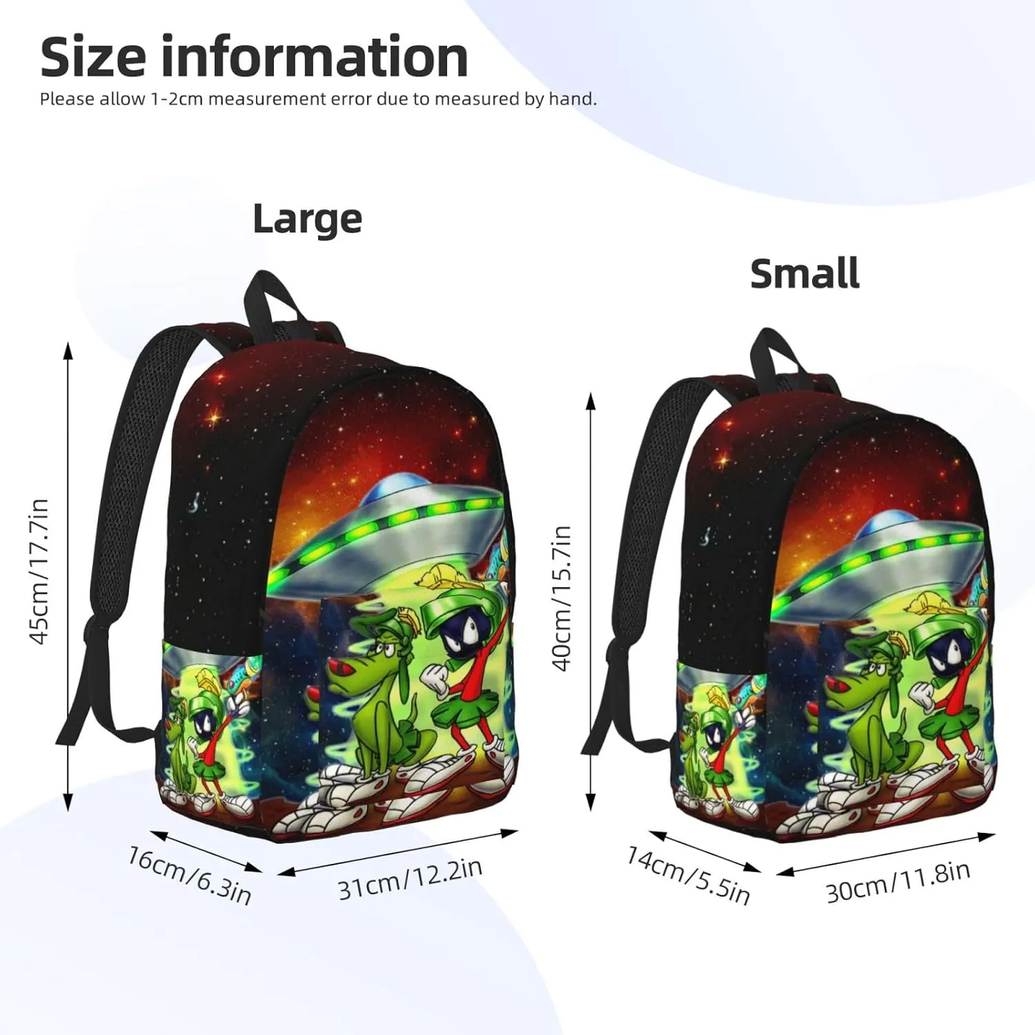 Canvas Backpacks Marvin Anime The Martian Laptop Backpack Unisex Multipurpose Double Shoulder Bag for Camping Travle Work Hiking Gifts
